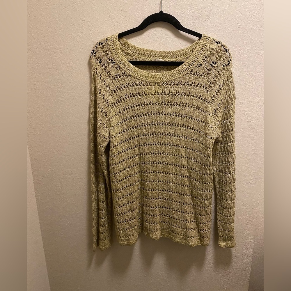Sigrid Olsen Sport Vintage Knit Silk Blend Pullover Sweater Size L